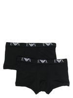 Emporio Armani boxer à taille à logo - Noir