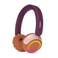 Philips TAK4200MP 4200-serie On Ear draadloze opvouwbare hoofdtelefoon voor kinderen - 45 uur afspeeltijd, beperkt volume, Audio delen, 3,5 mm- en USB-C-kabel meegeleverd - Magenta Purper