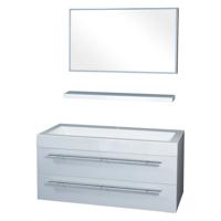 Differnz Force badkamermeubel 100cm 1 kraangat wit met spiegel en planchet