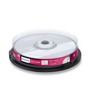 Philips Dvd+Rw 4,7Gb 4Xspeed Spindle 10 Stuks