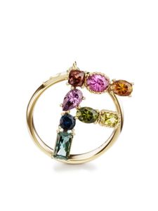 Dolce & Gabbana bague Rainbow Alphabet F en or 18ct