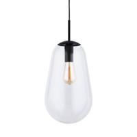 Nowodvorski Ø 22cm hanglamp Pear Medium zwart met helder glas 7798