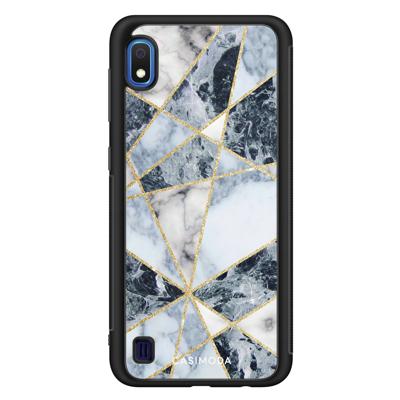 Samsung Galaxy A10 hoesje - Abstract marmer blauw