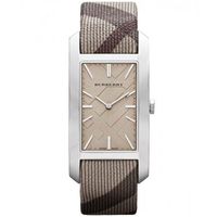 Horlogeband Burberry BU9404 Leder Beige 18mm