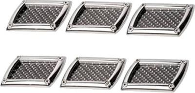 Race Sport stickers luchtinlaat 85 x 45 mm carbon look chroom 6 st Race Sport stickers luchtinlaat 85 x 45 mm carbon look chroom 6 st