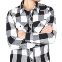 Brandit Check Shirt White-Black Flanel Overhemd Heren 