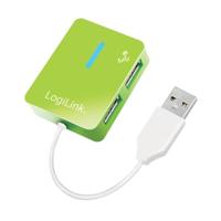 LogiLink UA0138 SMILE USB 2.0 HUB 4-poort, groen