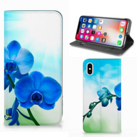 Apple iPhone Xs Max Smart Cover Orchidee Blauw - Cadeau voor je Moeder - thumbnail