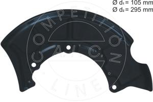 Dekplaat, remschijf AIC, Inbouwplaats: Vooras rechts, u.a. für Audi, Skoda, VW, Seat