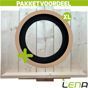 Lena Dartbordverlichting Basic XL Plain + Lena Wooden Wall Protector