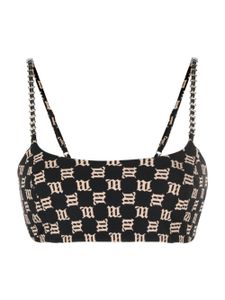 MISBHV chain-embellished monogram bra top - Noir