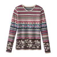 Jacquard-pullover uit bio-katoen, zwart-motief 36