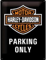 Harley Davidson parking only wandplaat - thumbnail