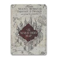 Harry Potter Tin Sign Marauders Map 15 X 21 Cm - thumbnail