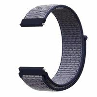 By Qubix - Compatible met Garmin Venu/Sq / Sq2 / 2 plus - Sport Loop nylon bandje - Donkerblauw - Compatible Garmin bandje - Bandbreedte: 20mm