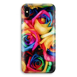 Neon bloemen: iPhone Xs Volledig Geprint Hoesje