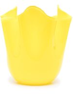 Venini vase en verre Fazzoletto (24 cm) - Jaune