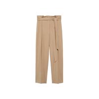 Mango high waist wide leg pantalon lichtbruin