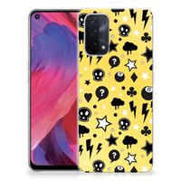 Silicone Back Case OPPO A74 5G | A54 5G Punk Geel - thumbnail