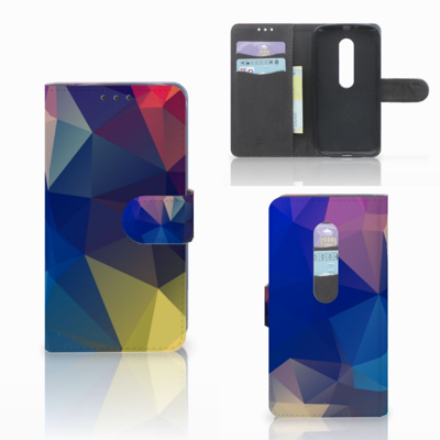 Motorola Moto G 3e Generatie Bookcase Polygon Dark