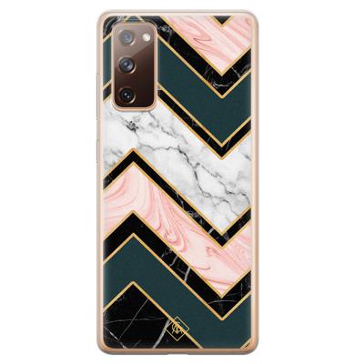Samsung Galaxy S20 FE siliconen hoesje - Marmer triangles Samsung Galaxy S20 FE siliconen hoesje - Marmer triangles