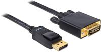 Delock kabel displayport 1.2 male naar dvi 24+1 male 2m