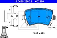 Remmenset, remschijf ATE, Remschijftype: Massief, Inbouwplaats: Achteras: , u.a. für VW, Skoda, Audi, Seat