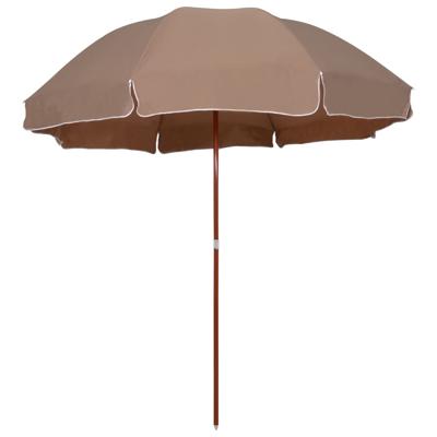vidaXL Parasol met stalen paal 300 cm taupe vidaXL Parasol met stalen paal 300 cm taupe