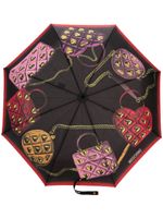 Moschino parapluie à imprimé graphique - Noir