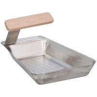 4x Barbecue pan RVS 25 x 16 cm - thumbnail