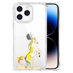 iPhone 14 Pro Stevig Bumper Hoesje Horse Color