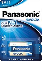 Panasonic batteries 6LR61EGE/1BPvolt blokbatterijen, 1 pack alkalinebatterij, 9V 6LR61 MN1604, premium blokbatterij voor speelgoed, robots en rookmelders,1er Pack,blauw