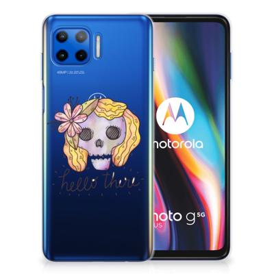 Silicone Back Case Motorola Moto G 5G Plus Boho Skull