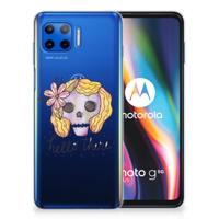 Silicone Back Case Motorola Moto G 5G Plus Boho Skull