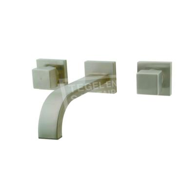 Wiesbaden Rombo 2-knops wastafelkraan afbouwdeel geborsteld staal Wiesbaden Rombo 2-knops wastafelkraan afbouwdeel geborsteld staal