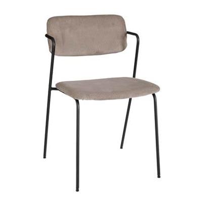 Mica Decorations Nanet Eetkamerstoel - Velours - Beige Mica Decorations Nanet Eetkamerstoel - Velours - Beige