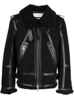 Alexander McQueen veste de moto en cuir - Noir - thumbnail