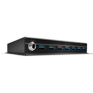 LINDY 7 Port USB 3.0 Metall Hub USB 3.0-hub 7 poorten Zwart