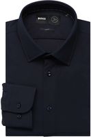 BOSS Slim Fit Overhemd Marine, Effen - thumbnail