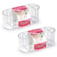 Set van 2x stuks make-up organizer/houder 8-vaks 17 cm