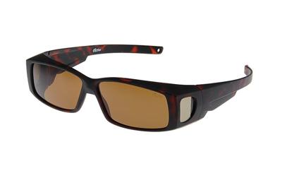 FitOfar overzetzonnebril bruin unisex met bruine lens VZ0021B