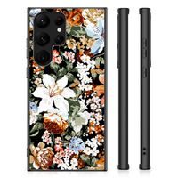 Bloemen Hoesje voor Samsung Galaxy S23 Ultra Dark Flowers