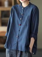 Plain Loose Casual Blouse