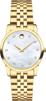 Movado Museum Classic Diamonds - Dameshorloge Movado Museum Classic Diamonds - Dameshorloge