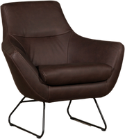 Bruine leren moderne design fauteuil Fame - Rancho Leer Brown (bruin leer) - thumbnail