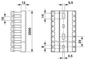 Phoenix Contact 3240263 Kabelgoot Flexgoot (l x b x h) 2000 x 60 x 100 mm 8 stuk(s) Grijs