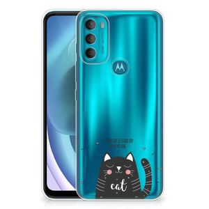 Motorola Moto G71 5G Telefoonhoesje met Naam Cat Good Day