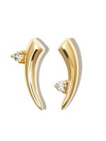 Adina Reyter puces d'oreilles en or 14ct serties de diamants - thumbnail