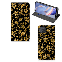 OPPO Reno4 Z 5G Smart Cover Gouden Bloemen