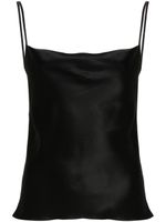 Alberta Ferretti haut crop en satin - Noir